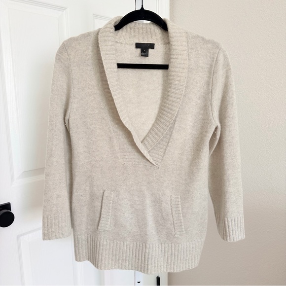J. Crew Sweaters - J.Crew Cashmere Shawl Collar Pullover Sweater Size Small